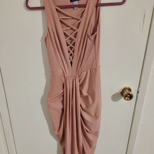 Light Pink criss cross dress